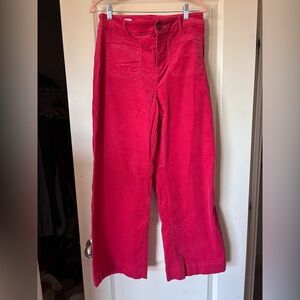 Loft Vibrant Red Corduroy Pants